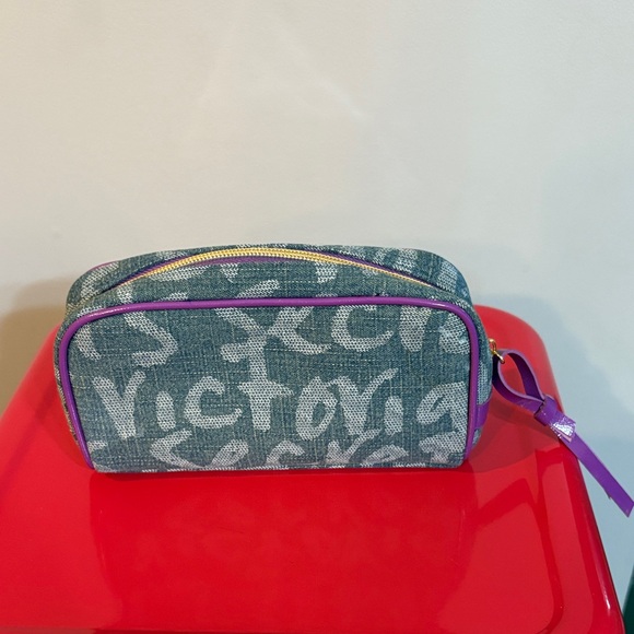 Victoria's Secret Handbags - Victoria's Secret Blue and Purple Cosmetic Bag